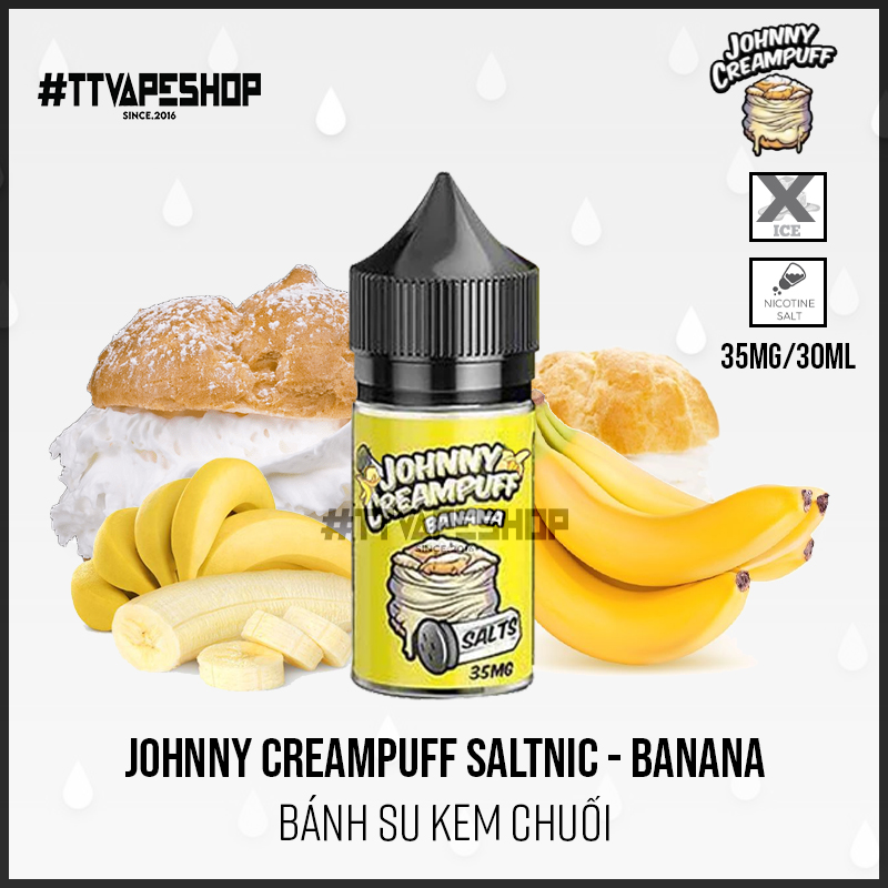 Johnny Creampuff 35-50mg/30ml - Banana - Bánh kem chuối