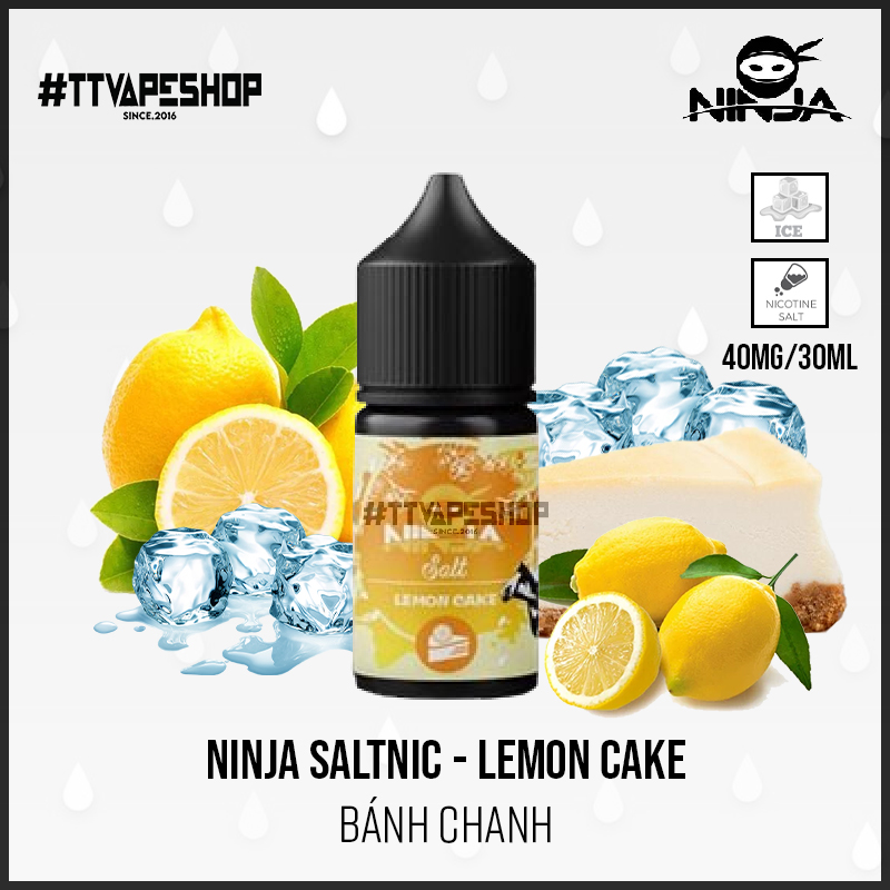 Ninja Saltnic 40-60mg/30ml - Lemon Cake ( Bánh Chanh )