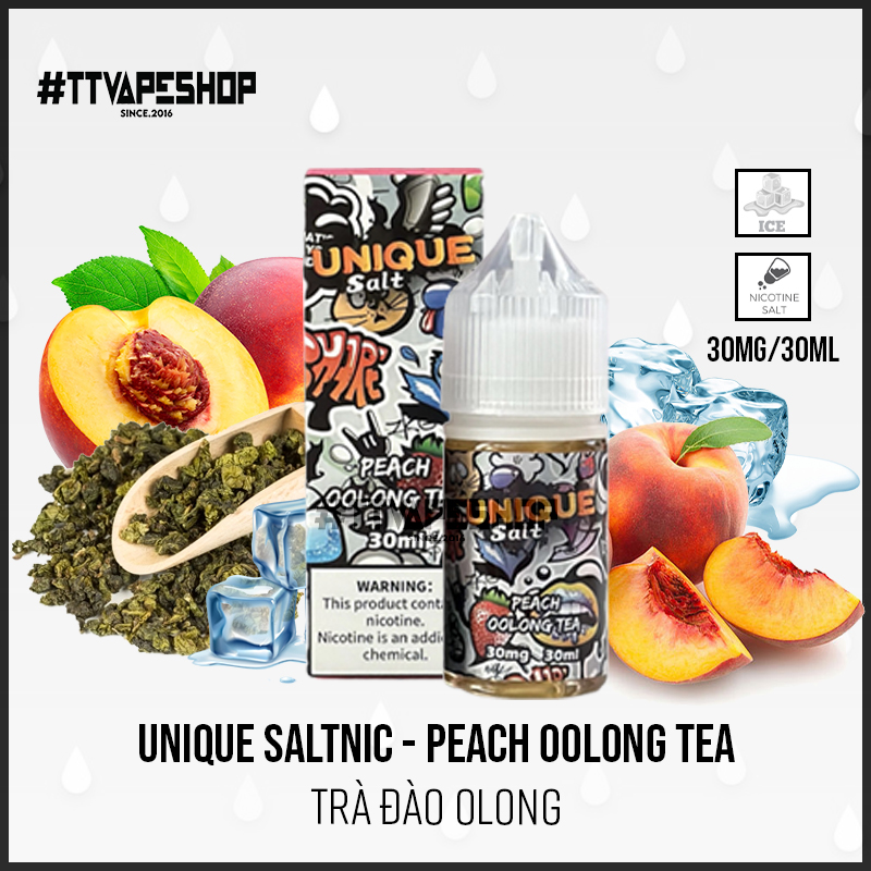 Unique Peach Oolong Tea 30-50mg/30ml - Trà Đào Olong