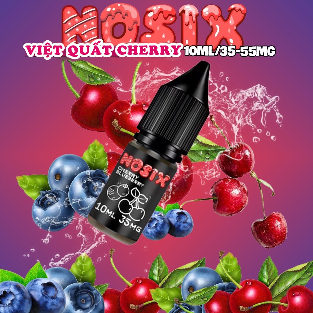 Nosix Saltnic Blueberry Cherry ( 35-55mg/10ml ) Cherry Việt Quất