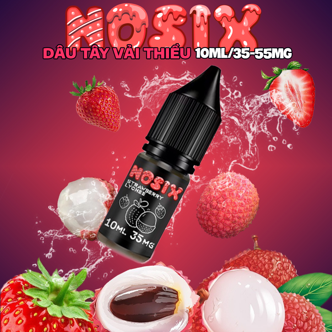 Nosix Saltnic Strawberry Lychee ( 35-55mg/10ml ) Dâu Vải
