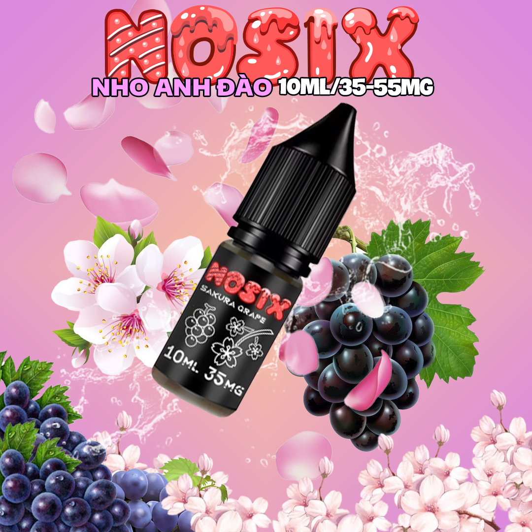 Nosix Saltnic Sakura Grape ( 35-55mg/10ml ) Nho Anh Đào