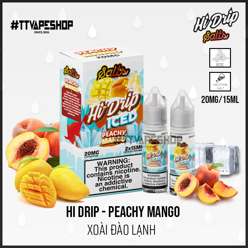 Hi Drip 20mg/15ml - Peachy Mango - Xoài Đào