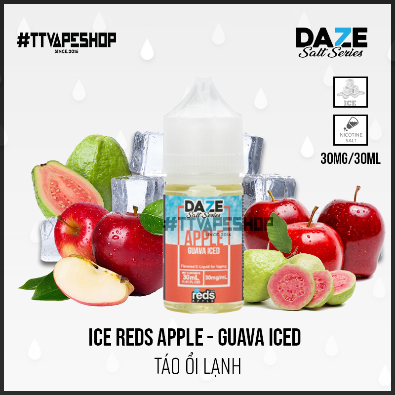 Ice Reds Apple - 30mg/30ml - Guava Iced - Táo Ổi Lạnh