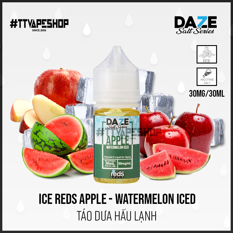 Ice Reds Apple - 30mg/30ml - Watermelon Iced - Táo Dưa Hấu Lạnh