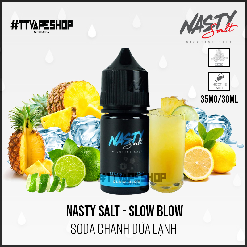 Nasty Salt - 35mg/30ml - Slow blow - Chanh dứa lạnh