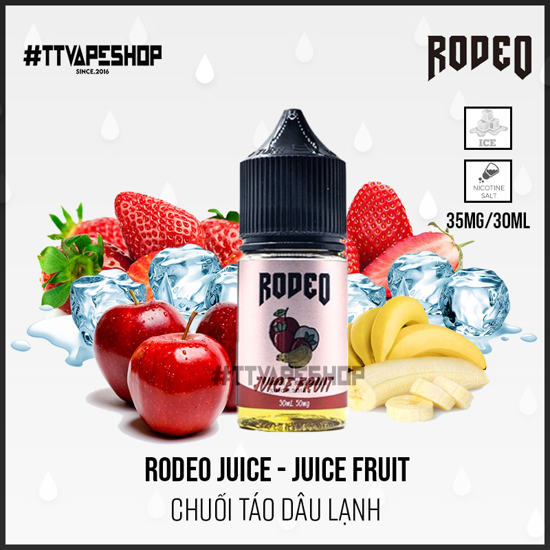Rodeo Juice Saltnic 35mg/30ml - Juice Fruit - Chuối Táo Dâu Lạnh