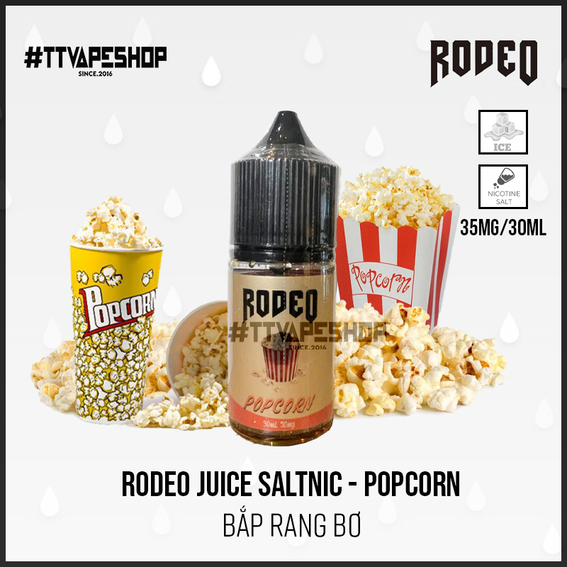 Rodeo Juice Saltnic 35mg/30ml - Popcorn - Bắp Rang Bơ