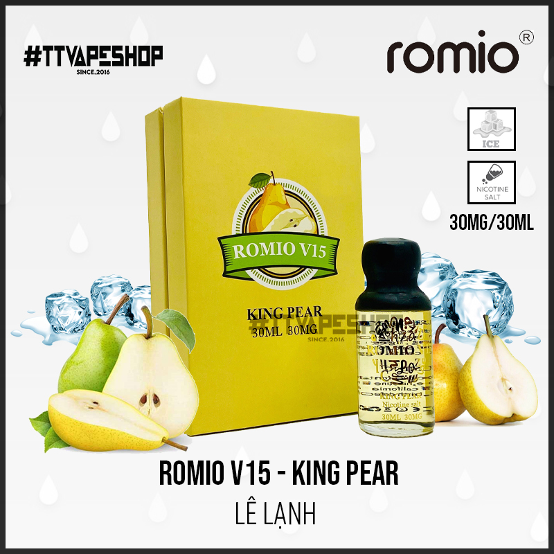 Romio V15 30mg/30ml - King Pear - Lê Lạnh
