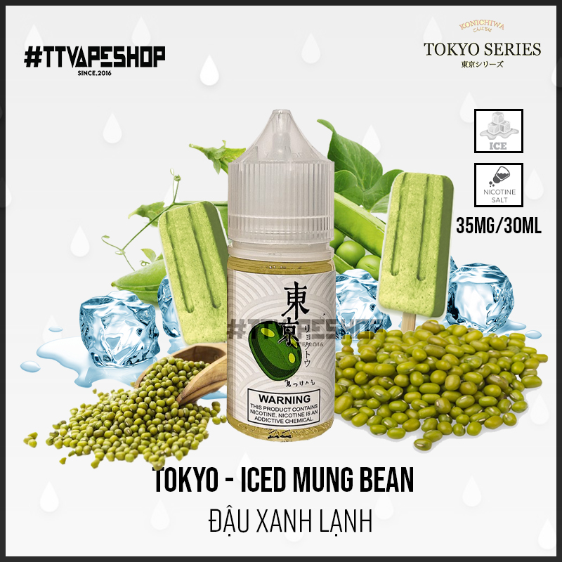 Tokyo Saltnic 35mg/30ml - Iced Mung Bean - Đậu Xanh Lạnh