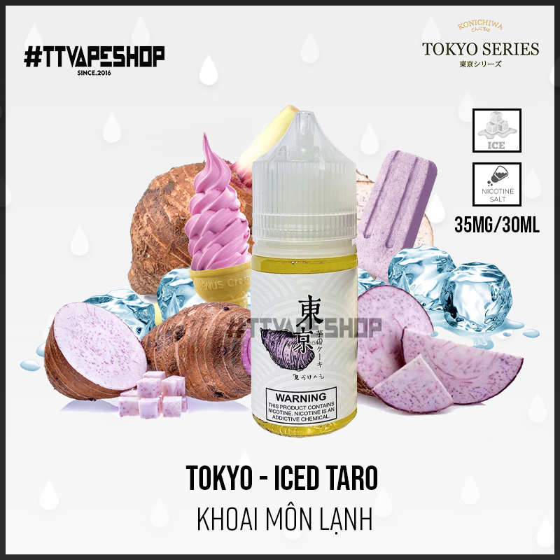 Tokyo Saltnic 35mg/30ml - Iced Taro - Khoai Môn