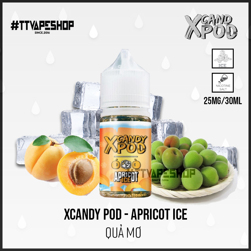 Xcandy Pod 25mg/30ml - Apricot Ice - Mơ Lạnh