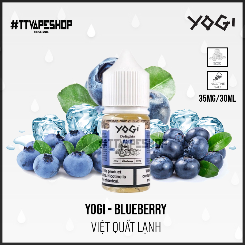 Yogi Saltnic 35mg/30ml - Blueberry - Việt Quất Lạnh