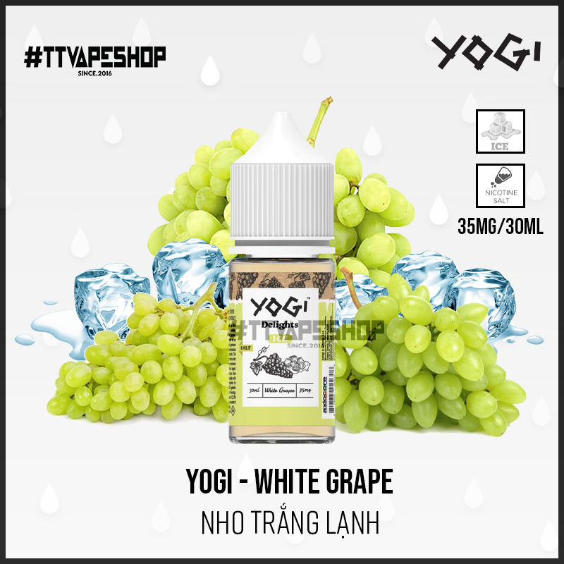 Yogi Saltnic 35mg/30ml - White Grape - Nho Trắng Lạnh