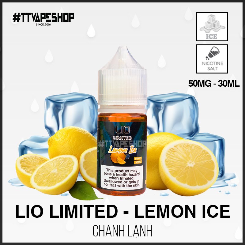LIO LIMITED SALTNIC LEMON ICE - CHANH LẠNH 50mg/30ml
