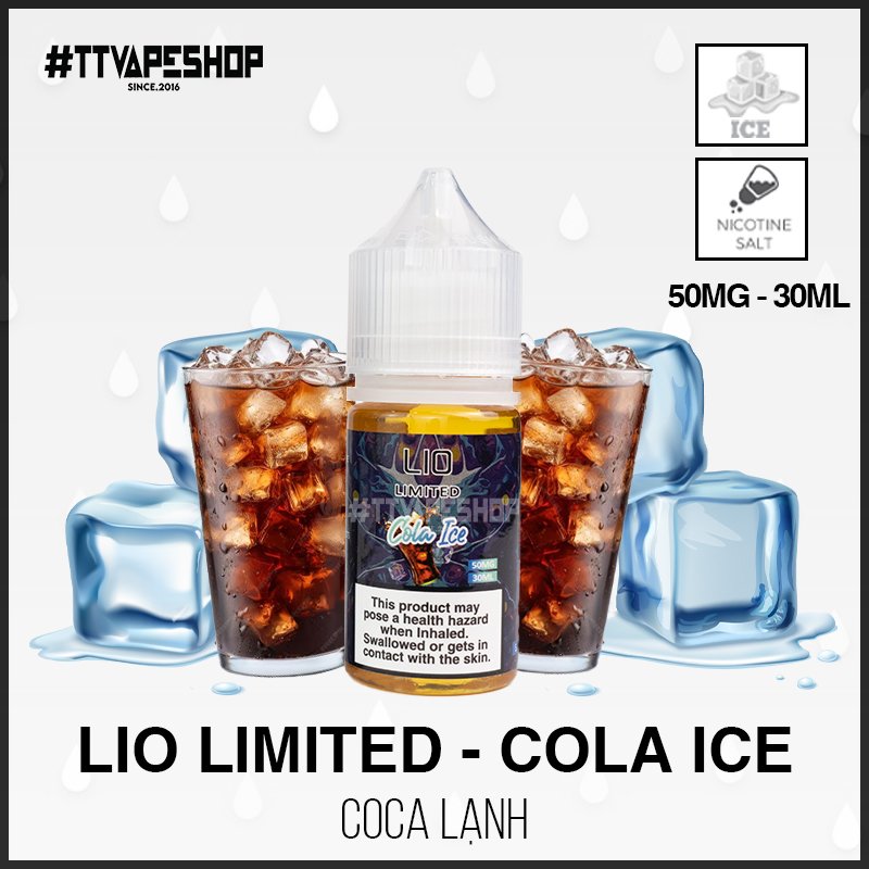 LIO LIMITED SALTNIC COLA ICE - COCA LẠNH 50mg/30ml