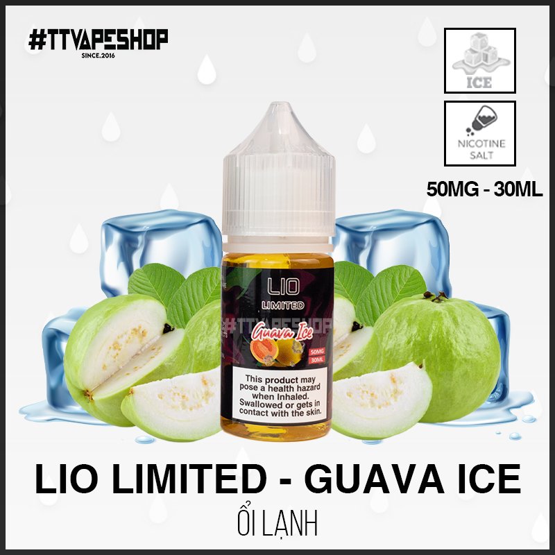 LIO LIMITED SALTNIC GUAVA ICE - ỔI LẠNH 50mg/30ml