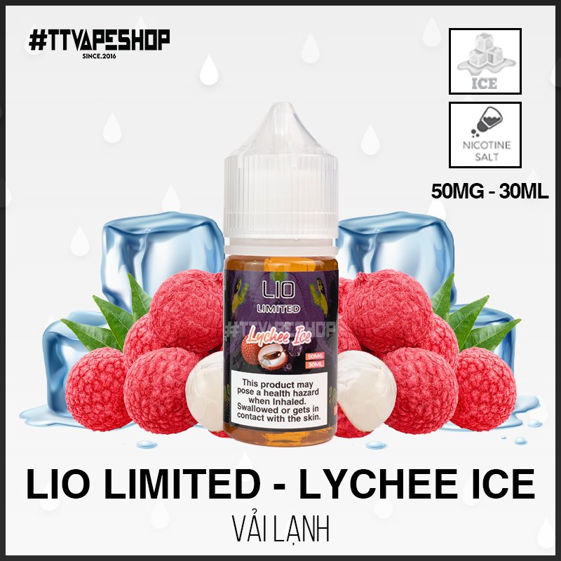 LIO LIMITED SALTNIC LYCHEE ICE - VẢI LẠNH 50mg/30ml