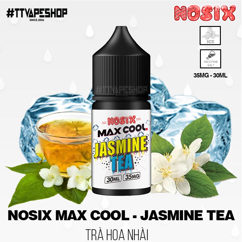 Nosix MaxCool Saltnic Jasmine Tea ( 35 - 60mg/30ml ) Trà Hoa Nhài