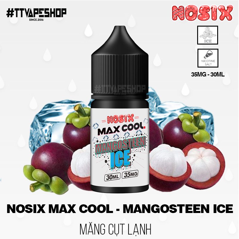 Nosix MaxCool Saltnic Mangosteen Ice ( 35 - 60mg/30ml ) Măng Cụt Lạnh