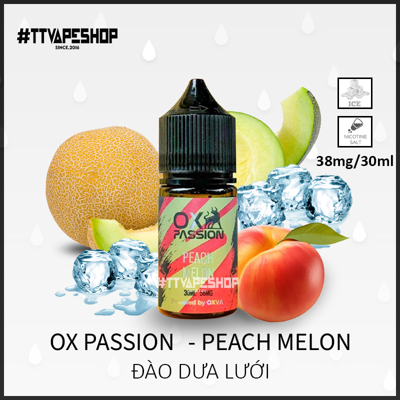 OX PASSION - 38mg - 58mg/30ml - Peach Melon - Đào Dưa Lưới