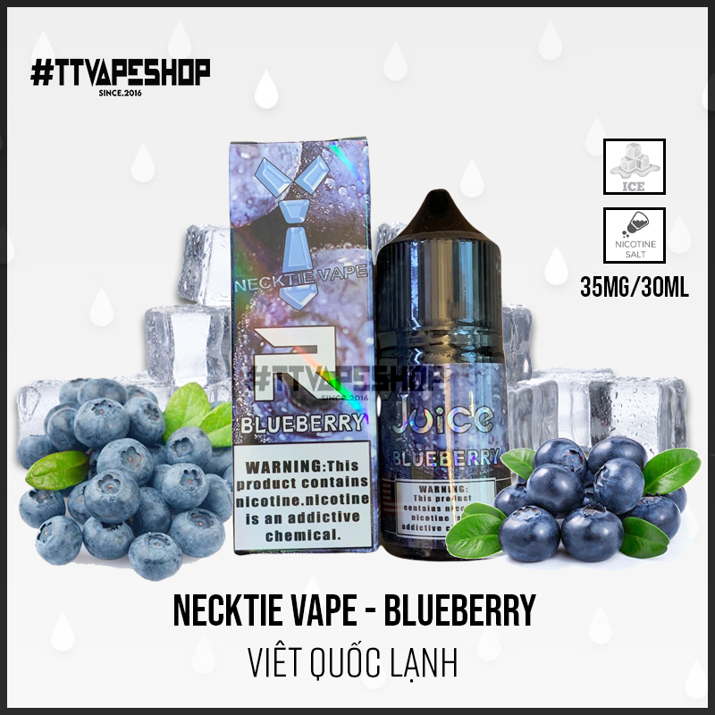 Necktie Vape 35mg/30ml - Blueberry - Việt Quất