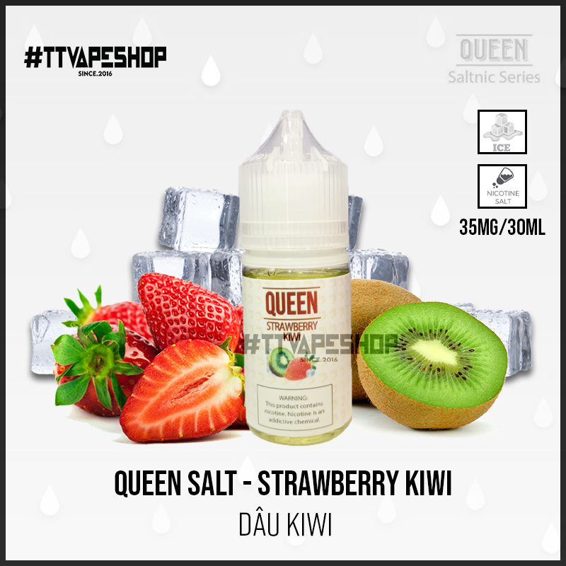 Queen Saltnic 35mg/30ml - Strawberry Kiwi - Dâu Kiwi