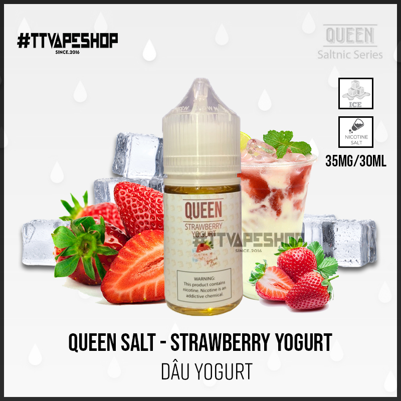 Queen Saltnic 35mg/30ml - Strawberry Yogurt - Dâu Yogurt