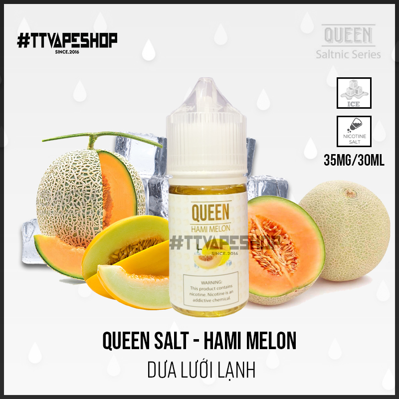 Queen Saltnic 35mg/30ml - Hami Melon - Dưa Lưới Lạnh