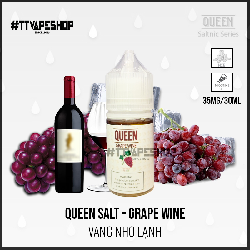 Queen Saltnic 35mg/30ml - Grape Wine - Vang Nho Lạnh