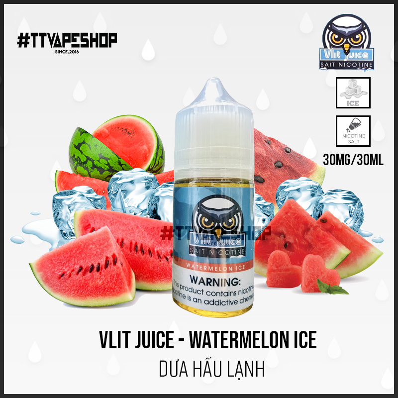 Vlit Juice 30mg/30ml - Watermelon Ice - Dưa Hấu Lạnh